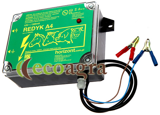zobacz Elektryzator akumulatorowy Redyk A4 do ochrony upraw przed dzikami 4,5J