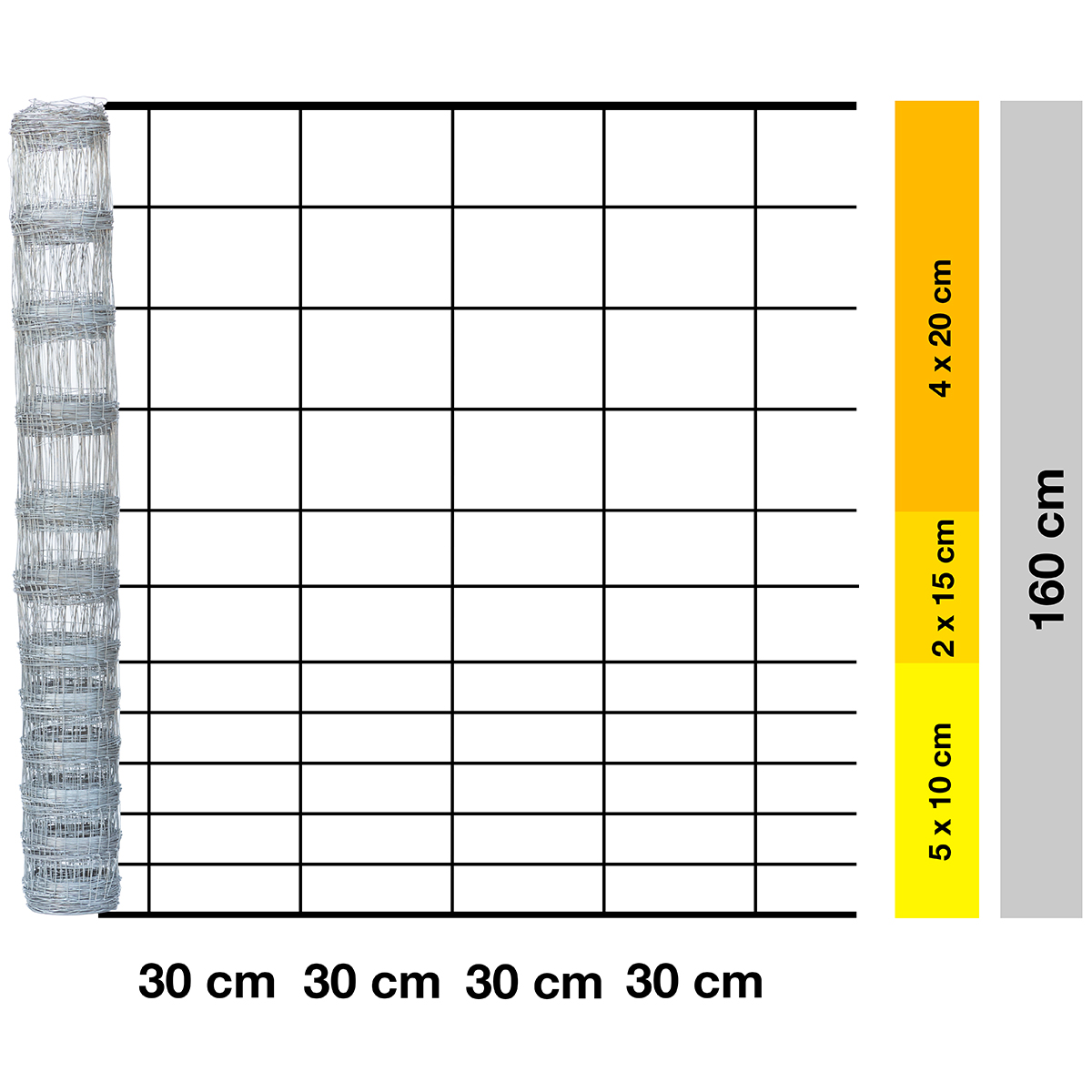 Siatka leśna 160 cm ogrodzenie placu budowy - rolka 50 mb