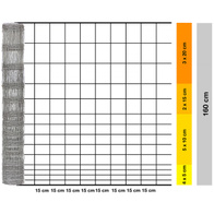 Siatka leśna 160/15/15 ocynkowana- drut 2,1x 1,7mm