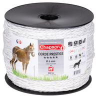 Lina do pastucha elektrycznego dla koni PRESTIGE 200m fi6mm white/red