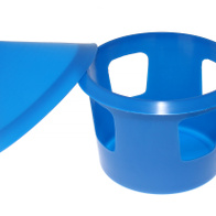 Poidło dla gołębi 1 l wzór belgijski niebieskie