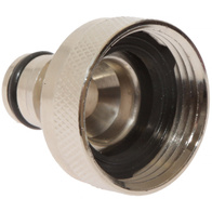 Przyłącze kranowe mosiężne niklowane na krany z gwintem 3/4 cala