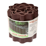 Obrzeże trawnikowe faliste brązowe 15 cm x 9 metrów