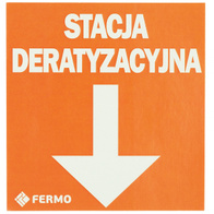 Naklejka ścienna informacyjna karmnik deratyzacyjny