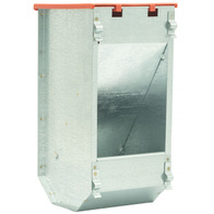 Karmnik dla królików jednokomorowy metalowy 14 cm z pokrywką ECON