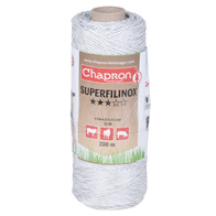 Plecionka do pastucha biała 200 m - odporna na UV