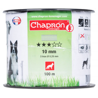 Zielona taśma do pastucha dla psów 10 mm rolka 100m