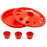 Poidło z mocowaniem butelkowym dla piskląt i przepiórek z otworami