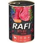 Mokra karma dla psa RAFI z wołowiną 400 g puszka 1 szt