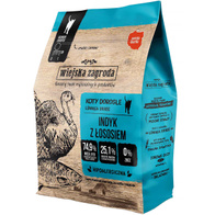 Sucha karma dla kota Wiejska Zagroda indyk z łososiem 400 g dorosły