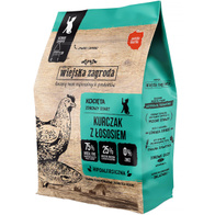 Sucha karma dla kota Wiejska Zagroda kurczak z łososiem 400 g kociak