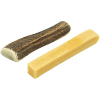 Zestaw naturalnych gryzaków dla psa poroże + ser himalajski DOGRYZKI M