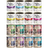 Mokra karma dla psa Dolina Noteci Premium Wiejska Zagroda Leśne smaki mix zestaw 16 x 800 g