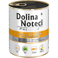 Mokra karma dla psa Dolina Noteci Premium kaczka z dynią w puszkach 12 x 800 g