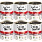 Mokra karma dla psa Dolina Noteci Premium wołowina zestaw w puszkach 6 x 800 g