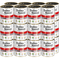 Mokra karma dla psa Dolina Noteci Premium wołowina zestaw w puszkach 24 x 800 g