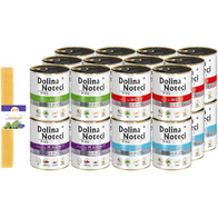 Mokra karma dla psa Dolina Noteci Premium mix smaków bez drobiu 24 x 800 g + gratis