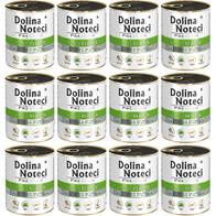 Mokra karma dla psa Dolina Noteci Premium dziczyzna zestaw w puszkach 12 x 800 g