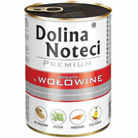 Mokra karma dla psa Dolina Noteci z wołowiną 400 g puszka 1 szt