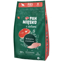 Sucha karma dla psa Pan Mięsko z Ziołami wołowina z królikiem hipoalergiczna M 3 kg dorosłe psy