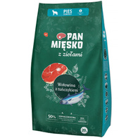 Sucha karma dla psa Pan Mięsko z Ziołami wołowina z tuńczykiem S 20 kg dorosłe psy