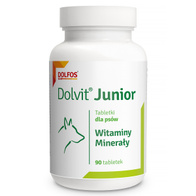 Dolvit Junior witaminy i minerały dla szczeniąt i młodych psów Dolfos 90 tabl.