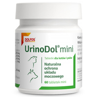 UrinoDol mini preparat na układ moczowy dla kotów i małych psów Dolfos 60 tabl.