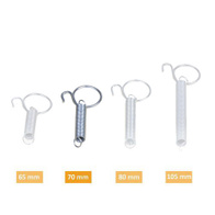 Sprężyna z zaczepami do zamykania drzwi klatek 70 mm