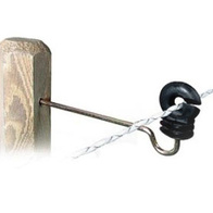 Izolator do drutów, linki i plecionki z długim trzpieniem do drewna