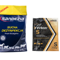 SANDEZIA 4kg + Virkon 200 g DEZYNFEKCJA WIRUSY