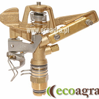 Zraszacz obrotowy mosiężny PREMIUM 360 stopni z regulacją z GZ 3/4 cala - zasięg 32m