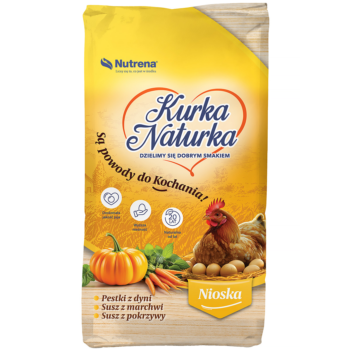 KURKA NATURKA Pasza NUTRENA NIOSKA dla kur 25kg sypka