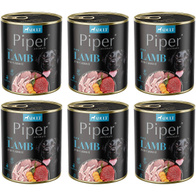 Mokra karma dla psa Piper z jagnięciną i marchewką zestaw w puszkach 6 x 800 g