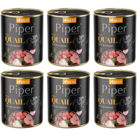 Mokra karma dla psa Piper z kaczką i gruszką zestaw w puszkach 6 x 800 g