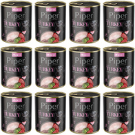Mokra karma dla psa Piper z indykiem i brokułem zestaw w puszkach 12 x 800 g