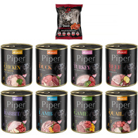 Mokra karma dla psa Piper mix smaków zestaw bez ryb w puszkach  24 x 800 g