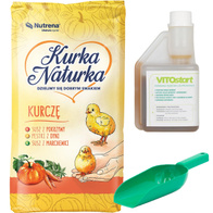 Zestaw dla piskląt z paszą i witaminami